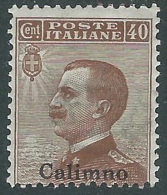 1912 EGEO CALINO EFFIGIE 40 CENT MH * - I37-7 - Aegean (Calino)