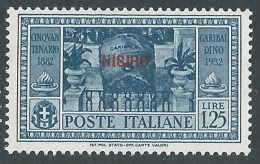 1932 EGEO NISIRO GARIBALDI 1,25 LIRE MH * - I39-5 - Aegean (Nisiro)