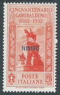 1932 EGEO NISIRO GARIBALDI 2,55 LIRE MH * - I39-5 - Aegean (Nisiro)