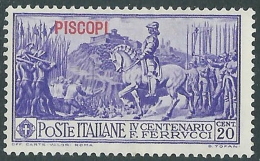 1930 EGEO PISCOPI FERRUCCI 20 CENT MH * - I39-6 - Aegean (Piscopi)
