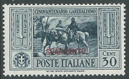 1932 EGEO SCARPANTO GARIBALDI 30 CENT MH * - I39-7 - Egeo (Scarpanto)