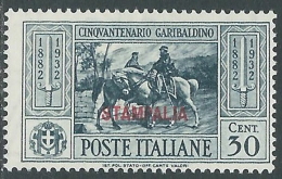 1932 EGEO STAMPALIA GARIBALDI 30 CENT MH * - I39-9 - Egée (Stampalia)