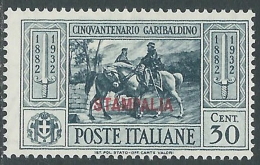 1932 EGEO STAMPALIA GARIBALDI 30 CENT MH * - I39-9 - Egeo (Stampalia)