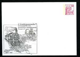 Bund PU112 C2/013 Privat-Umschlag EISENBAHN HAUZENBERGER BOCKERL 1977 - Private Covers - Mint