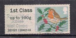 GB 2012 QE2 1st Up To 100 Gms Post & Go Christmas Robin ( T715 ) - Post & Go Stamps