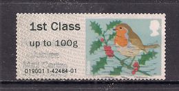 GB 2012 QE2 1st Up To 100 Gms Post & Go Christmas Robin ( T717 ) - Post & Go (distributori)