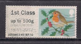 GB 2012 QE2 1st Up To 100 Gms Post & Go Christmas Robin ( T720 ) - Post & Go (automaten)
