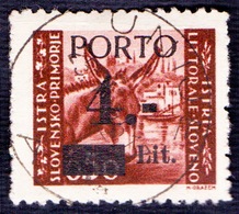 YUGOSLAVIA - ITALIA - TRIESTE - ZONE B - POST. AGENCY  UNIE  UNIJE Postmark - 1945 - RARE - Marcofilie