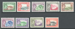 1938  George VI Definitives  9 Values MM - MH - Dominica (...-1978)