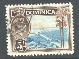 1938  George VI Definitives  5/-   SG 108  Used - Dominique (...-1978)