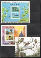 1975-81  # Souvenir Sheets: Lindberg And Zeppelin, Churchill, Parrot   UM - MNH - Dominica (...-1978)