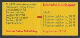 MH 23 C MZ) BRD Markenheftchen Mi# 23 C MZ Zählbalken, H-Blatt 28 **, Kapitalanlage,Leuchtturm  Burgen Und Schlösser BuS - Booklets