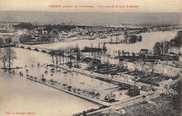 27-VERNON- PENDANT LES INONDATIONS- VUE PRISE DE LA CÔTE ST-MICHEL - Vernon