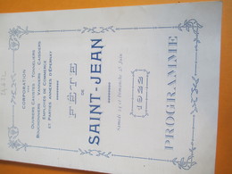 Programme/ Fête De Saint-Jean/ Corporatio Des Ouvriers Cavistes- Tonneliers_Bouchonniers/EPERNAY/ 1922    PROG164 - Religion & Esotericism