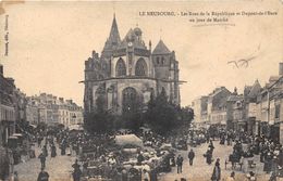 27-LE NEUBOURG- LES RUES DE LA REPUBLIQUE ET DUPONT-DE-L'EURE , UN JOUR DE MARCHE - Le Neubourg