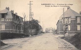 60-LASSIGNY-L'ENTREE DU VILLAGE ROUTE DE ROYE A COMPIEGNE - Lassigny