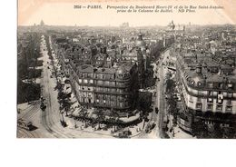 Cpa Paris Perspective Du Bd Henri4 Et De La Rue St Antoine Prise De La Colonne De Juillet - Arrondissement: 11