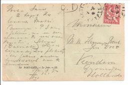 Port Saïd Egypte Type Mouchon1920>Pays Bas - Storia Postale