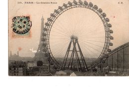 Cpa Paris Tour Eiffel Et Grande Roue Année 1905 - Eiffelturm