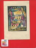 Superbe EX LIBRIS Couleur Jean GRAVEN - Ex-Libris