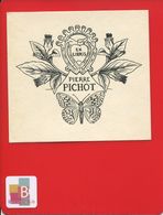 Superbe EX LIBRIS PIERRE Pichot Papillon - Bookplates