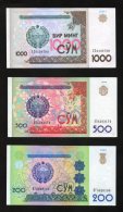 3 Banconote Uzbekistan (200-500-1000 Cym) SPL - Ouzbékistan