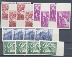 Rwanda 1966  IMPERF Waterfalls Volcanoes Mountains Cacti Cactus Birds Landscapes 4v MNH 4set - 1962-1969