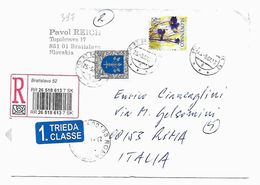 EDB397  - SLOVACCHIA , Lettera Del 2007  Raccomandata - Storia Postale