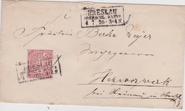 NORDDEUTSCHER BUND 1870 LETTRE DE BRESLAU - Briefe U. Dokumente