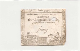 Assignat De Cinquante Sols ( L'an 2 ème De La République ) Série 3499 - Assignats