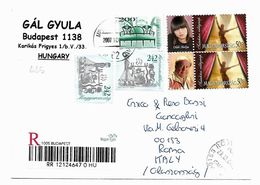 EDB425  - UNGHERIA , Lettera  Per L'Italia  Del 2007  RACCOMANDATA - Storia Postale