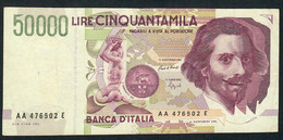 ITALY P116a 50.000 LIRE  27 May 1992 #AA /E    XF No P.h. ! - 50.000 Lire