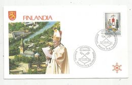 Premier Jour , FDC, FINLANDIA ,Helsinki , Helsingfors , Joannes Paulus PP. II In Filandia ,4-6-1989 - FDC