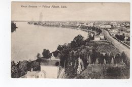 PRINCE ALBERT, Saskatchewan, Canada, Town & River Avenue, Pre-1920 Postcard - Sonstige & Ohne Zuordnung