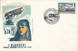 POLAR FLIGHTS, JAN NAGORSKI, FIRST POLAR FLIGHT, SPECIAL COVER, 1984, ROMANIA - Polar Flights