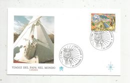 Premier Jour , FDC, Poste Vaticane , Die Emissionis ,viaggi Del Papa Nel Mondo , Canada, 27-10-1988 - FDC