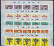 Rwanda 1968 Flower,IMPERFORATE 5 Set MNH Sc 256/65 - 1962-1969