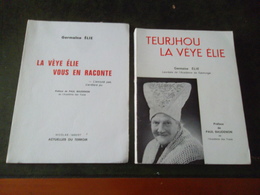 LOT DE 2 LIVRES DE GERMAINE ELIE LA VEYE ELIE VOUS EN RACONTE / TEURJHOU LA VEYE ELIE - Lotti E Stock Libri