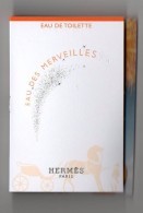 Tube Sur Carte Echantillon HERMES  EAU DES MERVEILLES  EDT 2 ML - Parfumproben - Phiolen