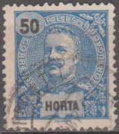 HORTA (Açores) - 1897,  D. Carlos I.   50 R.    D. 11 3/4 X 12  (o)  MUNDIFIL   Nº 19 - Horta