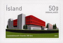 Iceland - 2018 - National Library Of Iceland - 200th Anniversary - Mint Self-adhesive Stamp - Unused Stamps