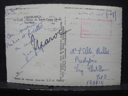 CMCA. 16. Cachet Militaire + Un Rectangulmaire Rouge à Déterminer Sur CP De Casablanca - Guerre D'Algérie