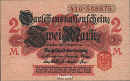 Deutsches Reich RosbgNr: 52c, Mit Unterdruck Bankfrisch 1914 2 Mark - Otros & Sin Clasificación