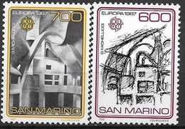 1987 San Marino Mi. 1354-5 **MNH  Europa: Moderne Architektur. - 1987