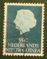 55 Ct Koningin Juliana NVPH 34 1954 Gestempeld Used NIEUW GUINEA NIEDERLANDISCH NEUGUINEA NETHERLANDS NEW GUINEA - Nouvelle Guinée Néerlandaise