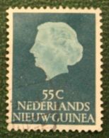 55 Ct Koningin Juliana NVPH 34 1954 Gestempeld Used NIEUW GUINEA NIEDERLANDISCH NEUGUINEA NETHERLANDS NEW GUINEA - Nouvelle Guinée Néerlandaise