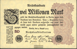 German Empire Rosenbg: 103c WZ. Rings Uncirculated 1923 2 Million. Mark - 2 Millionen Mark