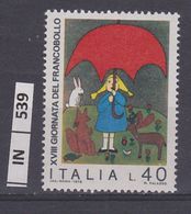 ITALIA REPUBBLICA, 1976	Giornata Del Francobollo L. 40 Nuovo - 1971-80:  Nuovi