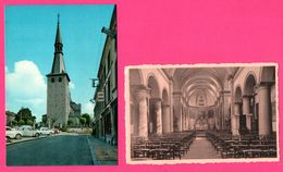 2 Cp - Ciney - Intérieur De L'Eglise - Eglise - Café - Vieilles Voitures - COX VW - NELS - EDY - DE MARIO - J. PESESSE - Ciney