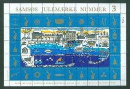 Denmark. Christmas Sheet Local Samso # 3 Lions Club 1981. Fishing Boats. CV=$ - Ganze Bögen